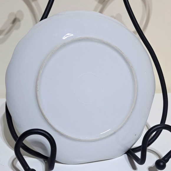 1950s Lefton Shell Snack Tray - Purple Floral Seashell Saucer - Set of 2 - Picture 4 of 4